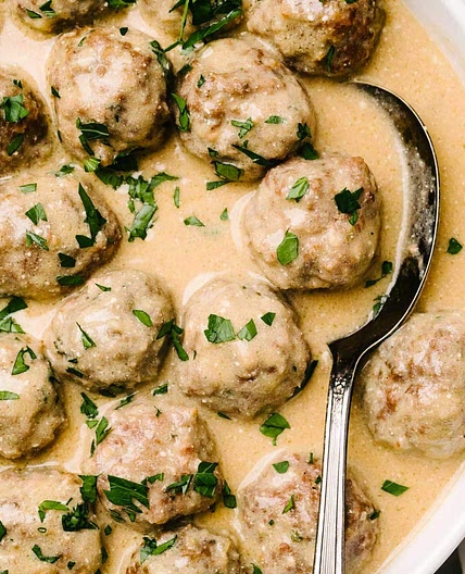 Crockpot Swedish Meatballs (From Scratch!)