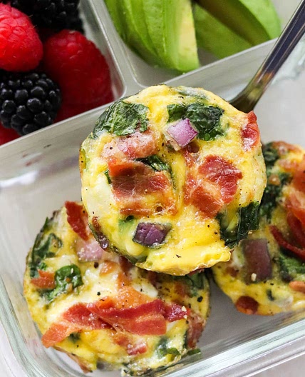 Bacon and Spinach Egg Muffins