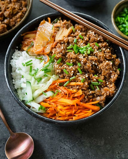 Korean-Inspired Ground “Beef” Bulgogi Bowls