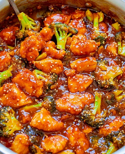 Better-Than-Takeout Sticky Chicken and Broccoli