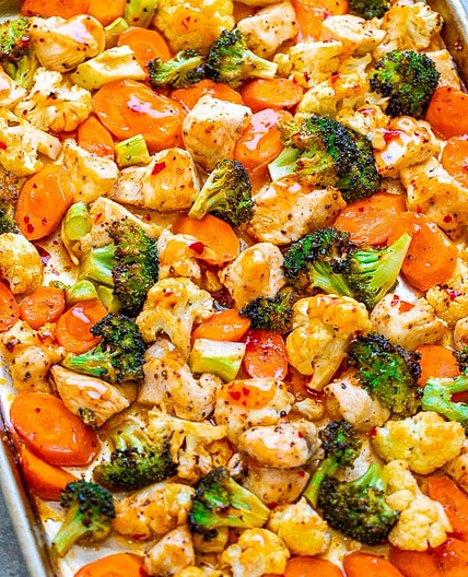 Sweet Chili Roasted Chicken and Vegetables