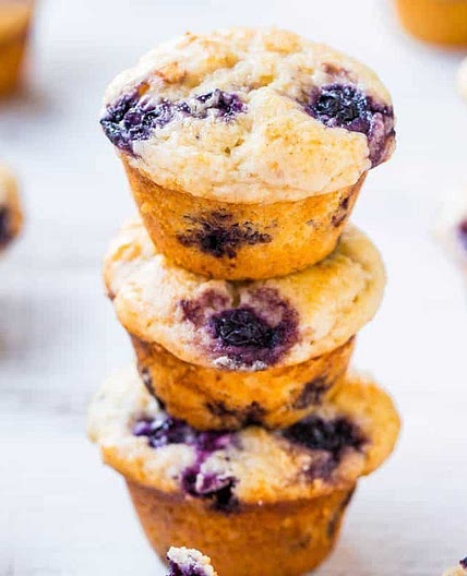 The Best Sour Cream Blueberry Muffins