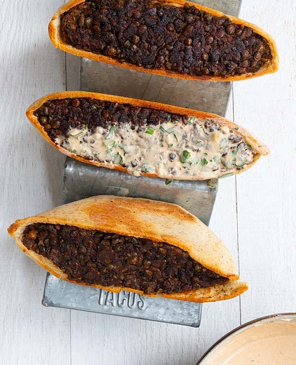 Arayes with Lentils (39G Protein)