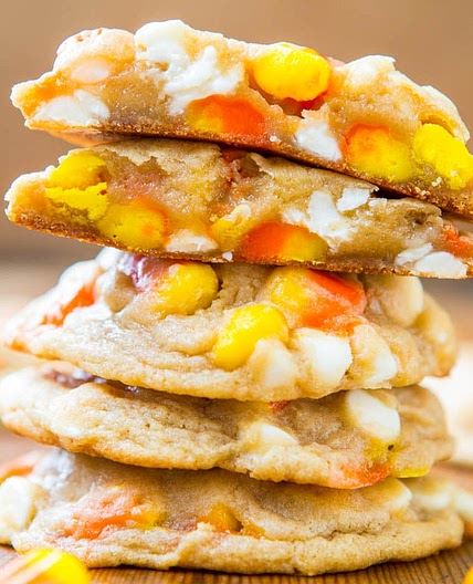 White Chocolate Candy Corn Cookies