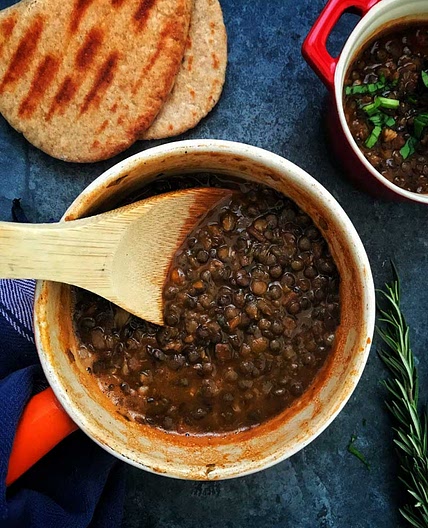 Lentil and bacon soup