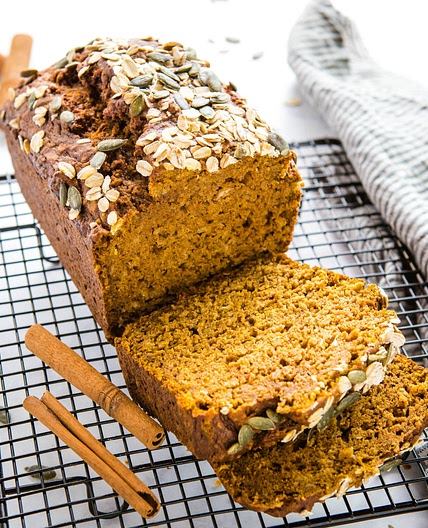 Healthy Pumpkin Oat Bread