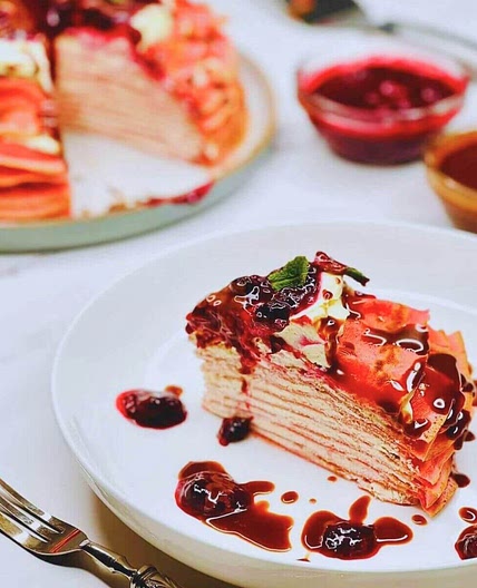 No-Bake Mascarpone Mille Crêpe Cake