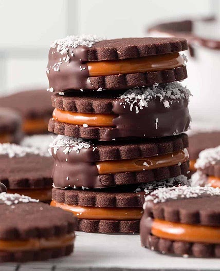 Chocolate Alfajores Recipe with Homemade Dulce de Leche