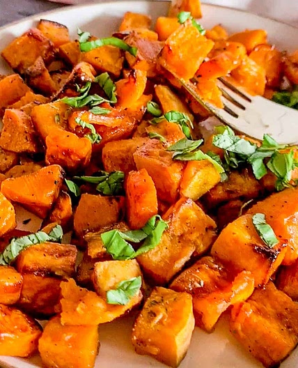 Ninja Foodi Air Fryer Sweet Potato Cubes
