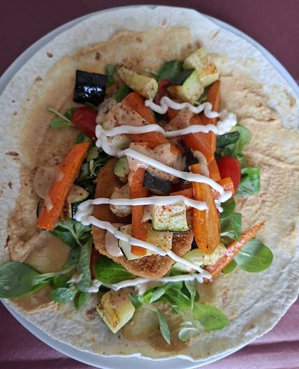 Wrap mit Schnitzel