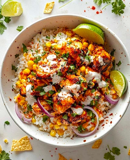 Chipotle Chicken and Corn Bowls