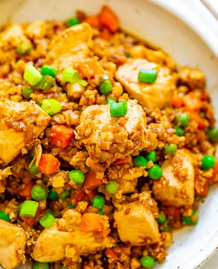 Skinny Chicken Fried Cauliflower Rice