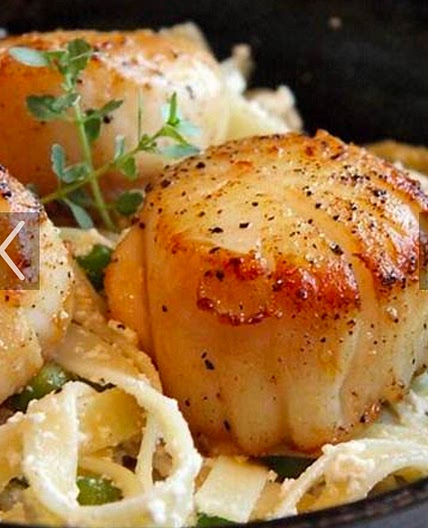 Creamy Lemon Ricotta Scallop Pasta (1 serving)