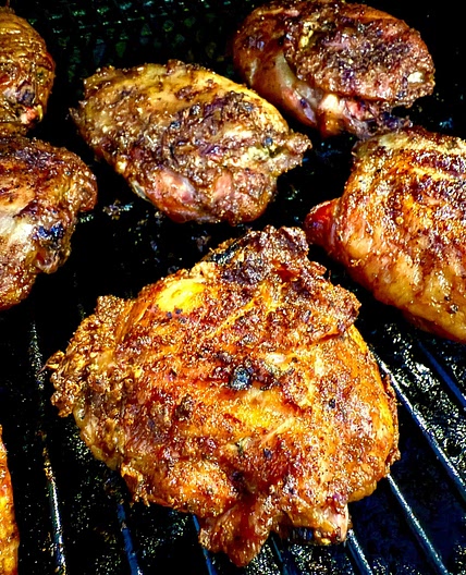 Smoked Lemon Garlic Chicken Thighs