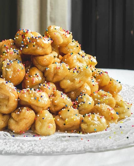 Sicilian Pignolata-Italian Honey Balls