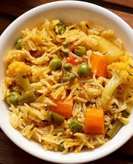 Instant Pot Rice Pilaf (Indian Vegetarian)