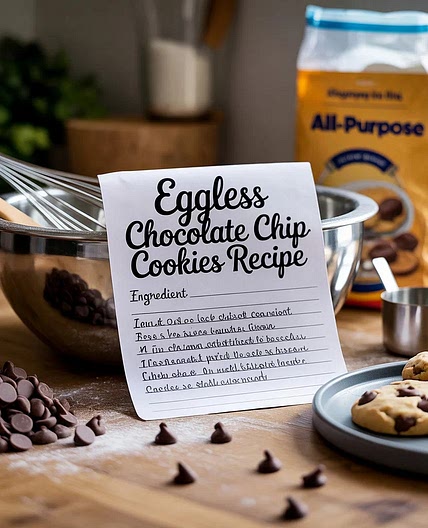 Eggless Chocolate Chip Cookies Recipe