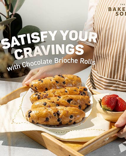 Bakery Style Chocolate Chip Brioche Rolls