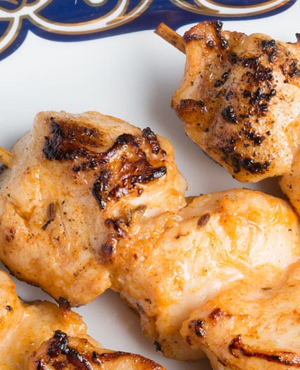 Brochettes de poulet tikka