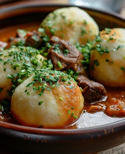 Fufu mit afrikanischem Rindergulasch 