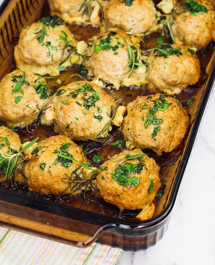 Garlic Rosemary Whole30 Meatballs