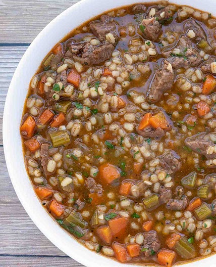 Beef and Barley Vegetable Soup