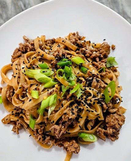 Savory Meaty Asian Noodles