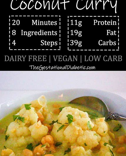 Easy Cauliflower Chickpea Coconut Curry Recipe