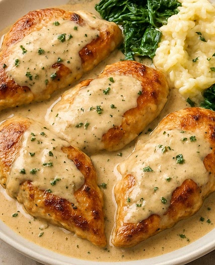 Poulet Crémeux à l'Étouffée