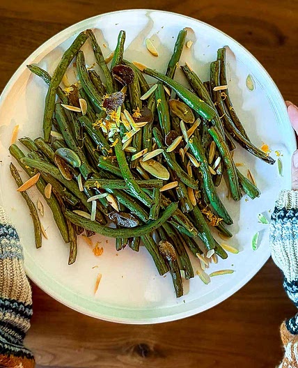 Balsamic Roasted Green Beans