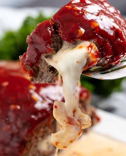 Mozzarella Stuffed Meatloaf