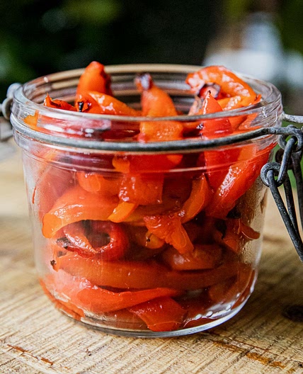 Traeger Roasted Red Peppers