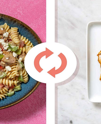 Greek-Inspired Chicken Breast Pasta with Creamy Sauce and Feta