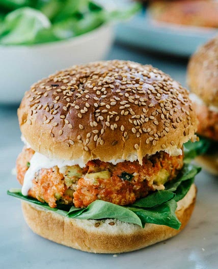 Salmon Burgers With Avocado
