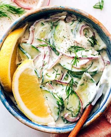 Creamy Vegan Cucumber Salad (German-Inspired)