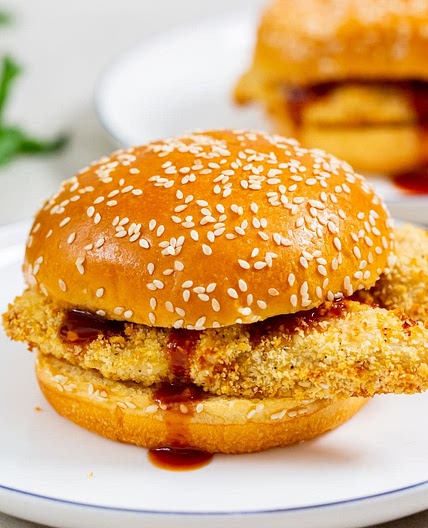 Air Fryer Katsu Chicken Sandwich