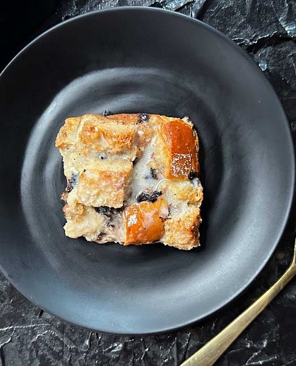 Bread Pudding Recipe with Chocolate Chips & Bourbon Sauce