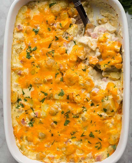 Cheesy Ham and Potato Casserole