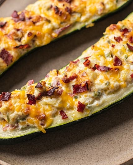 Jalapeno Popper Zucchini Boats