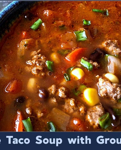 Easy Chipotle Taco Soup with Ground Beef