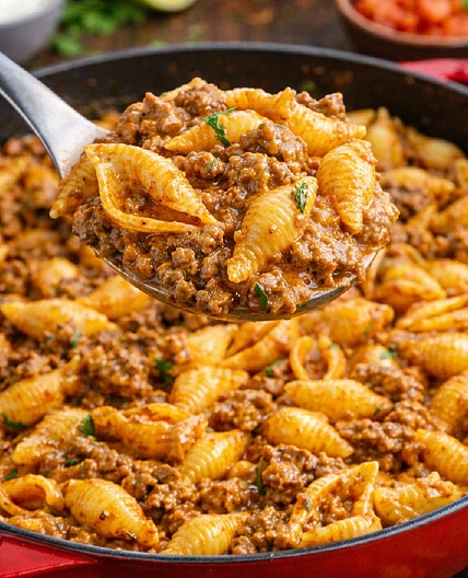 Cheesy Taco Pasta Shells