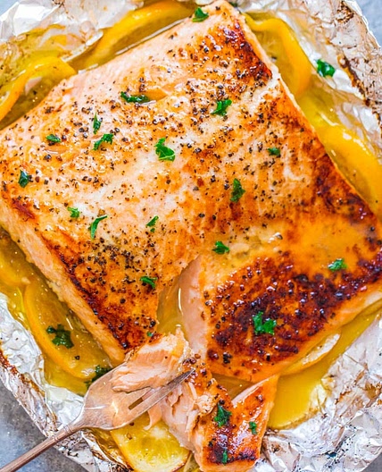 Sheet Pan Lemon Garlic Butter Salmon