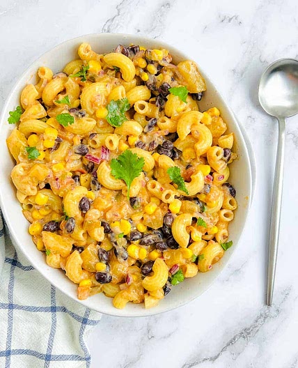 Mexican Macaroni Salad with Black Beans