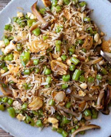 Green Bean Crispy Garlic Fried Rice