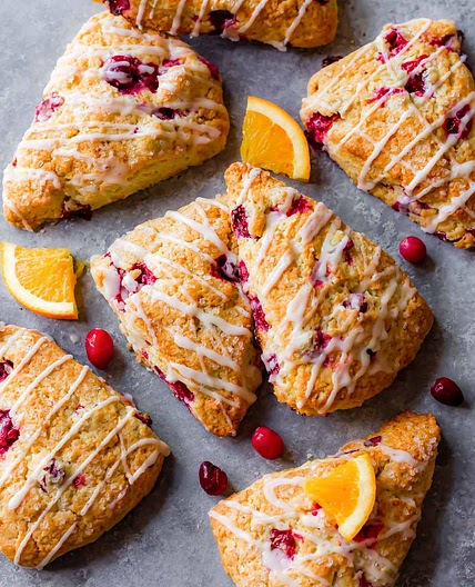 Glazed Cranberry Orange Scones