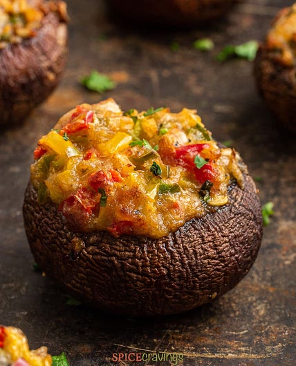 Air Fryer Stuffed Mushrooms