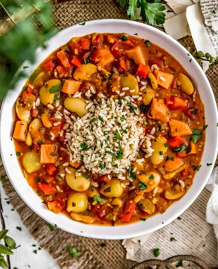 Spanish Butter Bean Sweet Potato Stew