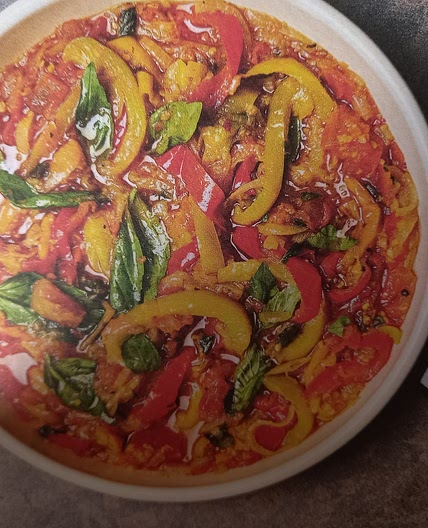 Slow cooked sweet pepper stew