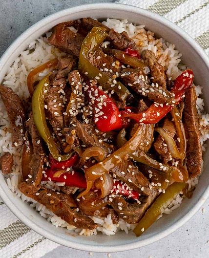 Slow Cooker Pepper Steak