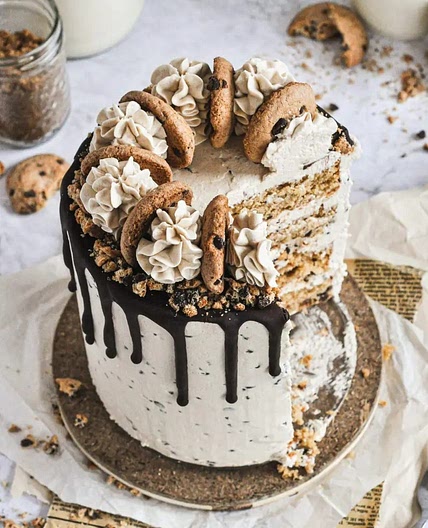 Chocolate Chip Cookie Cake (Dairy-Free)